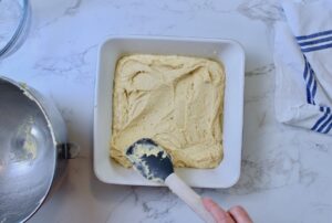 step 5. Spread batter in pan