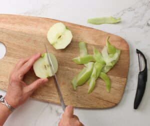 how to cut apples for pie