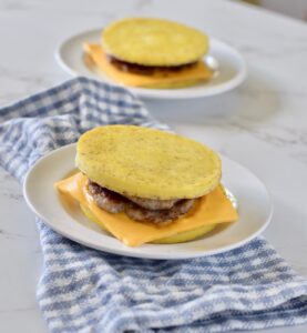 2 low carb breakfast sandwiches