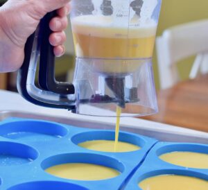 step 4. dispense egg mixture