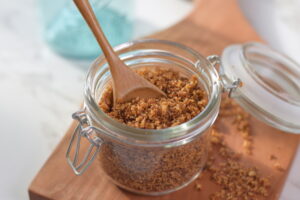 crispy breadcrumb topping in jar