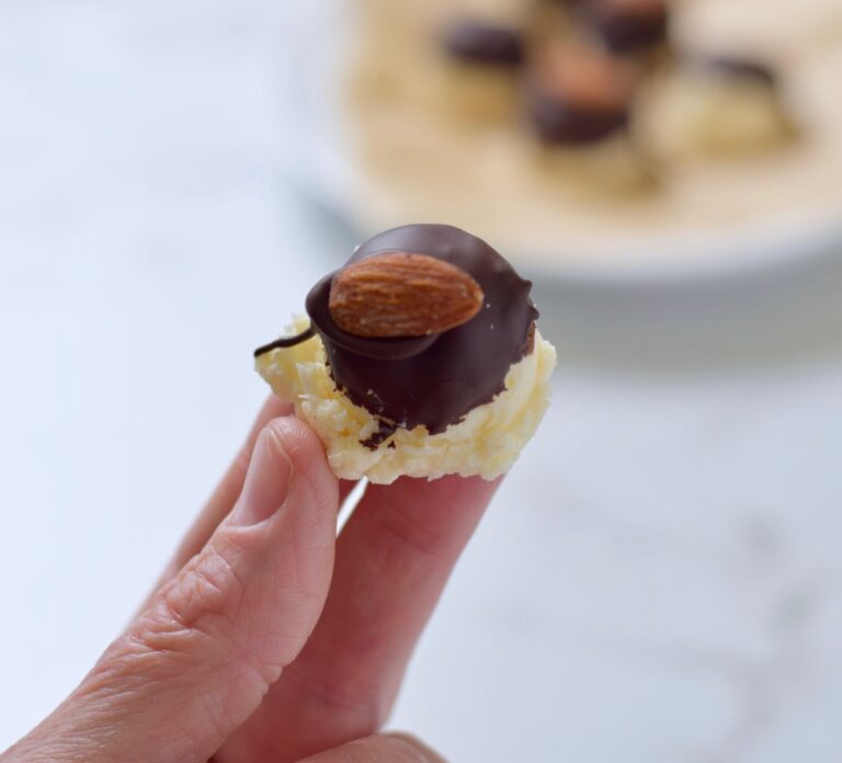 low carb coconut candy with almond