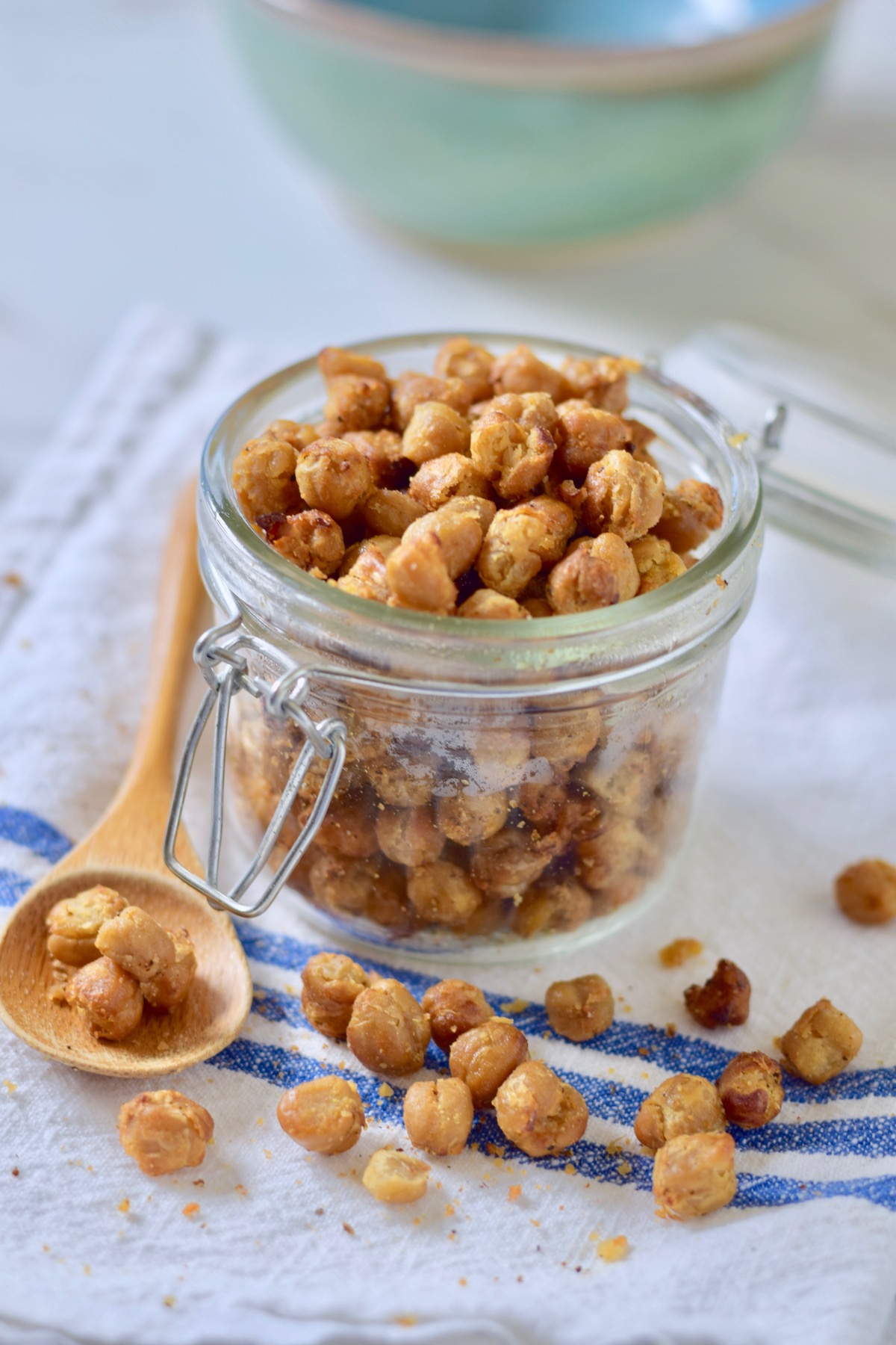 crispy chickpeas in jar