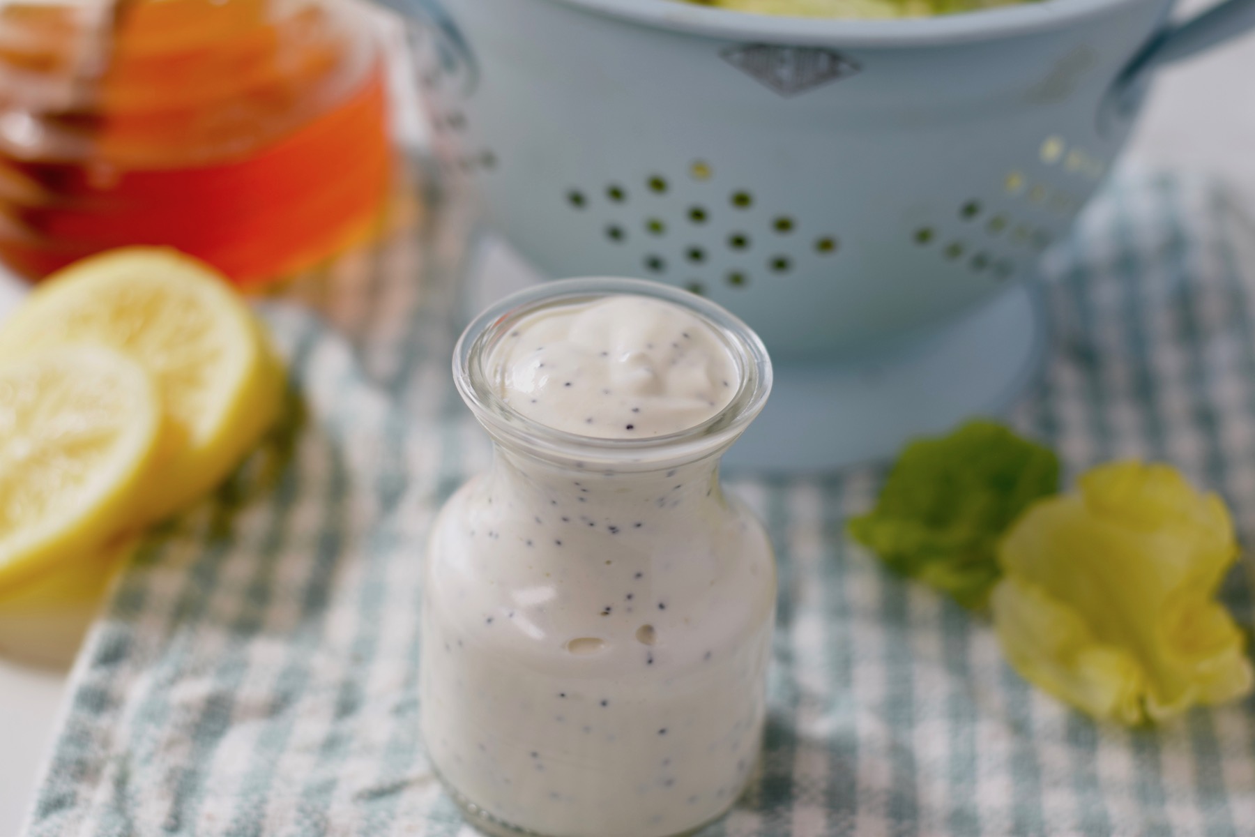 lemon poppyseed dressing by colander