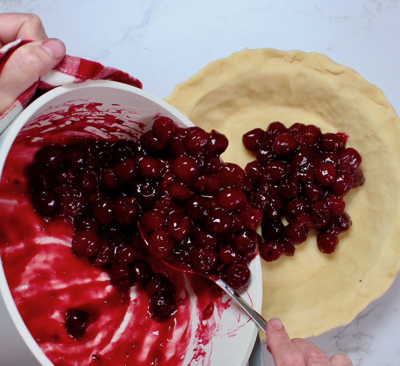 step 6. add to pie crust