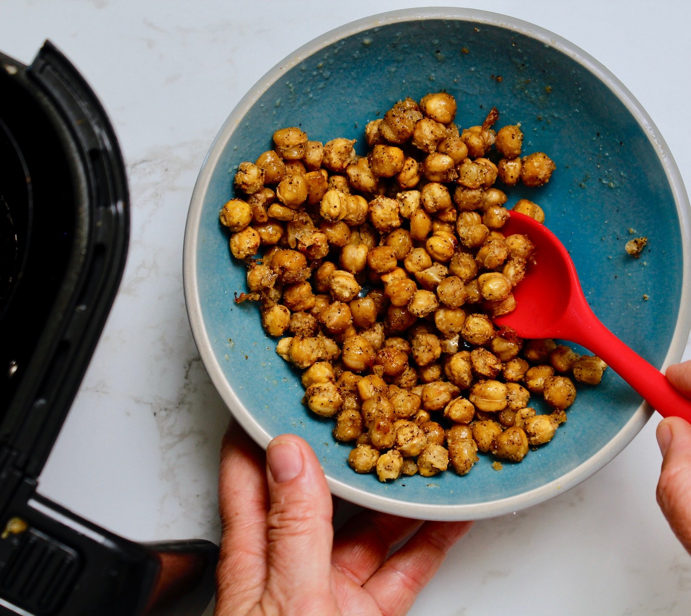 step 4. toss with oil, fry