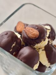 keto chocolate coconut candy in dish