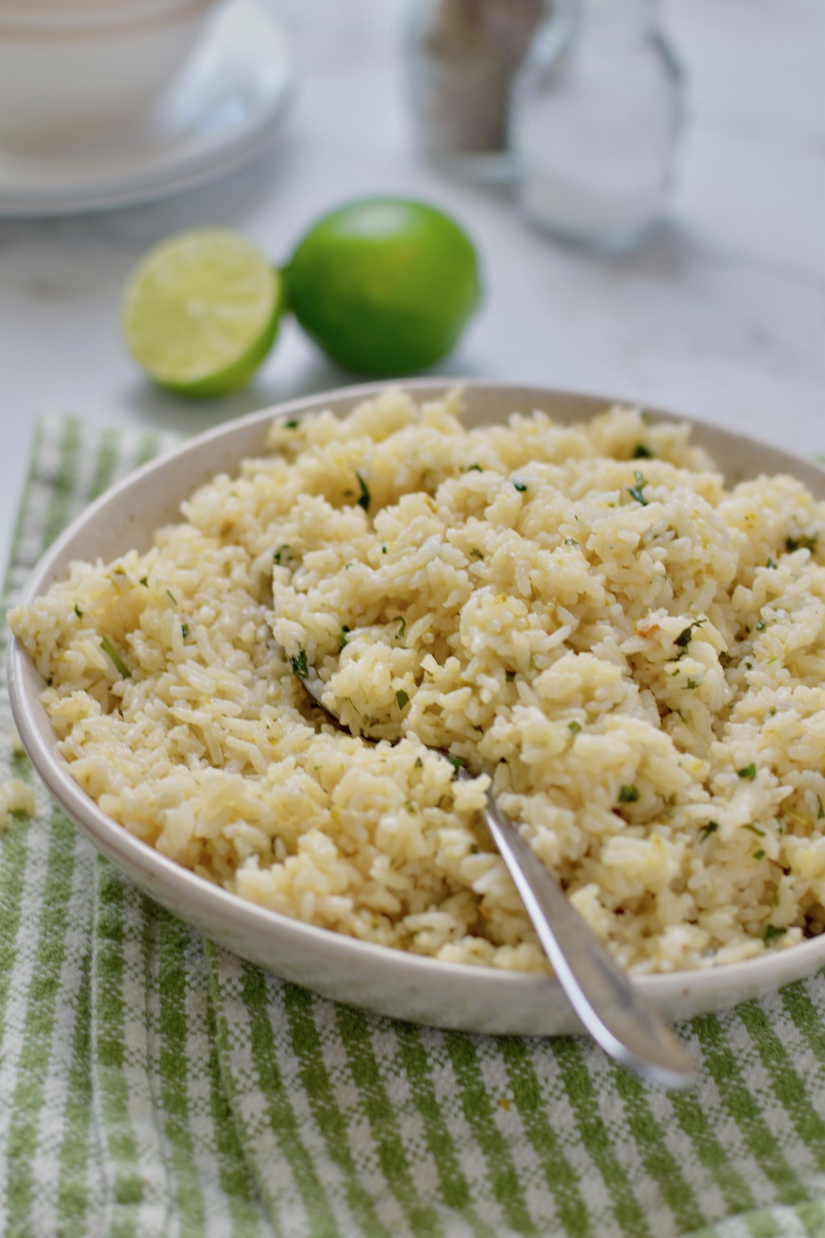 lime cilantro rice, long