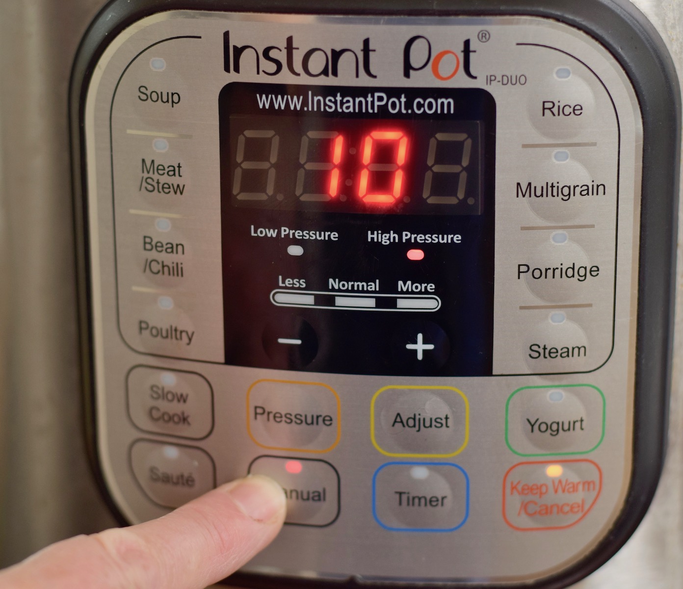 step 4. set Instant Pot 10 minutes