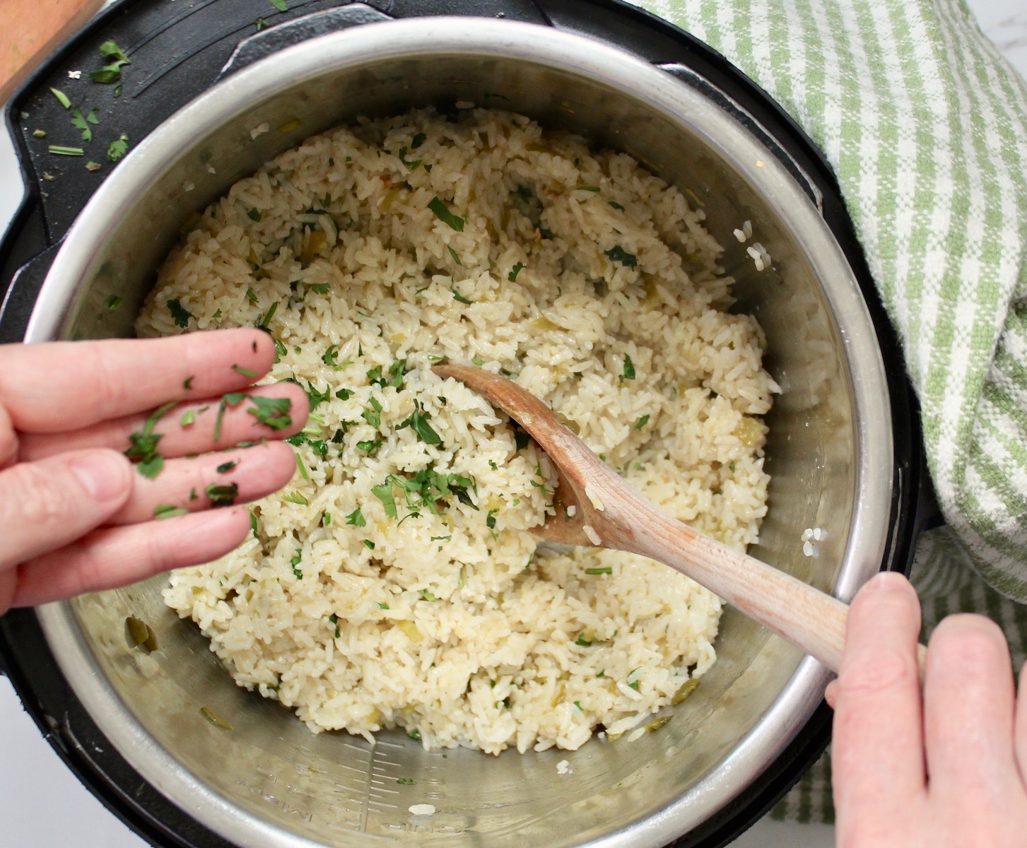 step 6. add cilantro