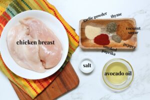 Juicy air Fryer chicken Breast, ingredients