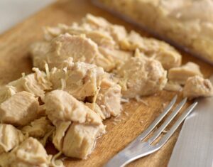 Instant Pot chicken, close up