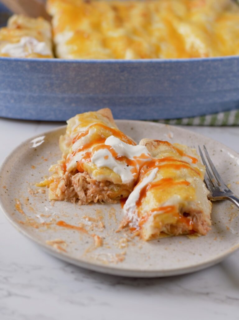 gluten free chicken enchiladas, hot sauce