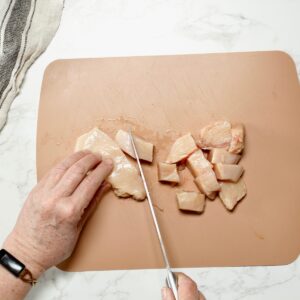 step 1. cut chicken