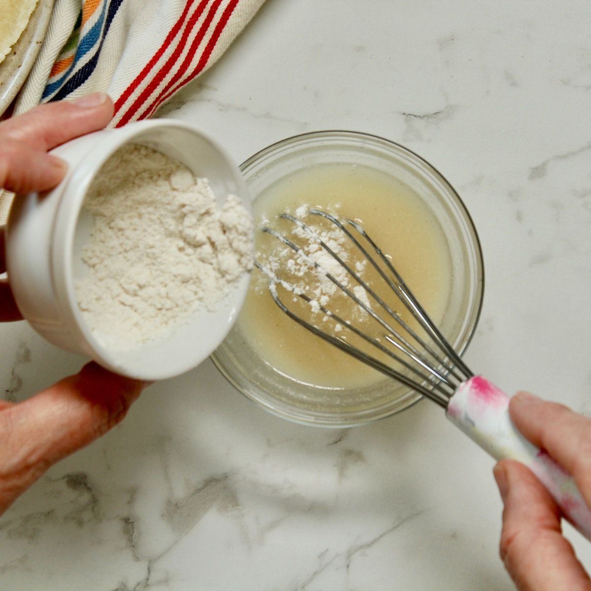 step 2. whisk broth plus flour