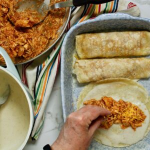 step 6. add filling, roll up