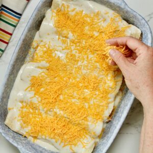 step 8. top with sauce and cheese