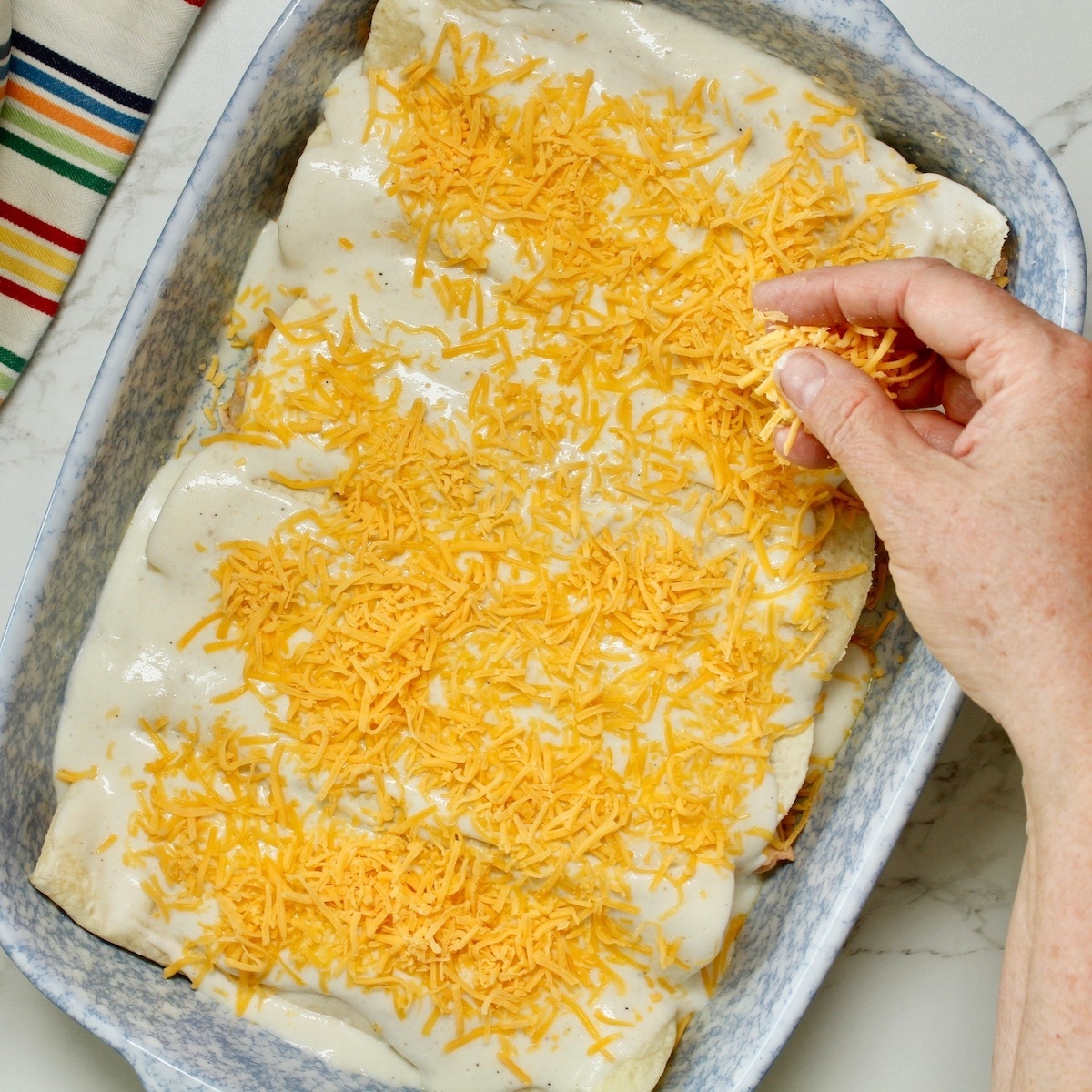 step 8. top with sauce and cheese