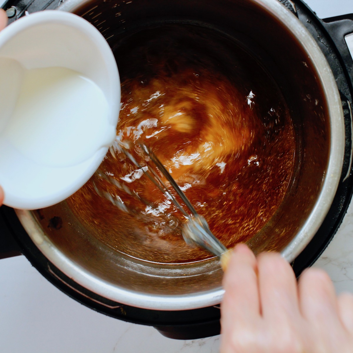 step 10. boil, add cornstarch slurry