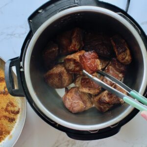 step 4. add beef to instant pot