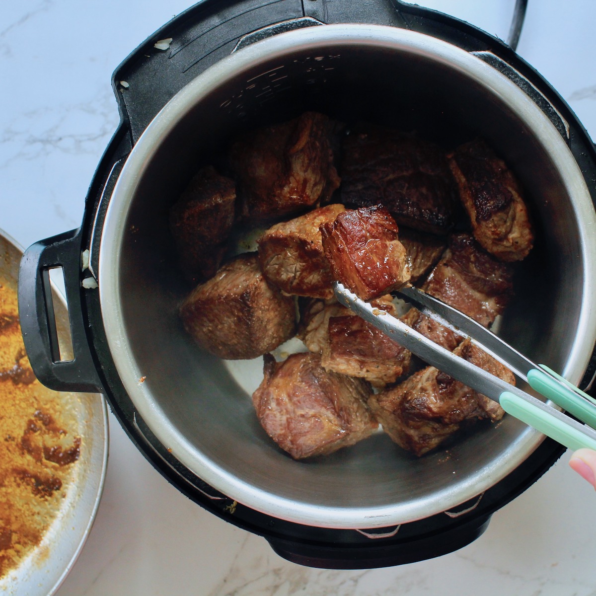 step 4. add beef to instant pot