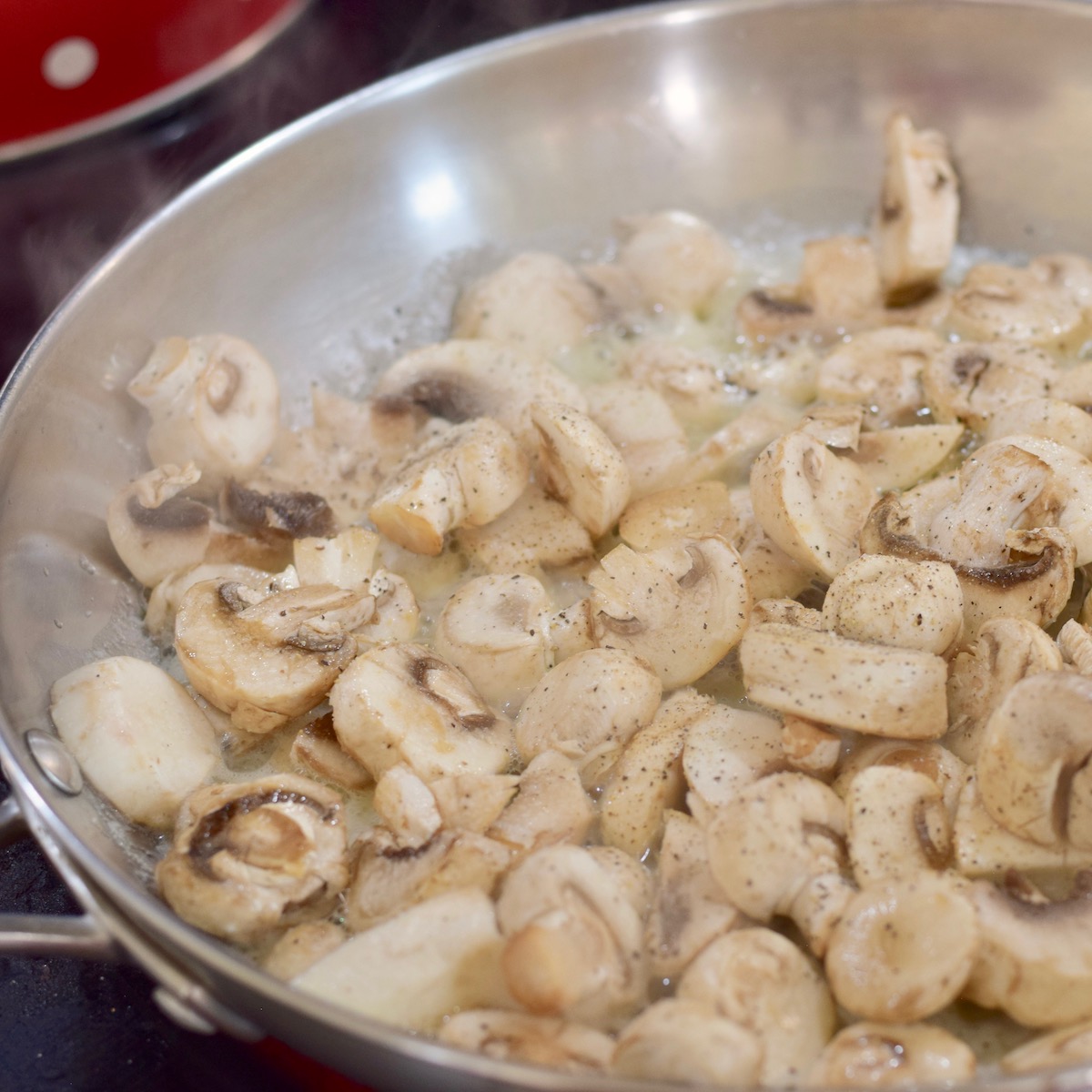 step 5. cook mushrooms