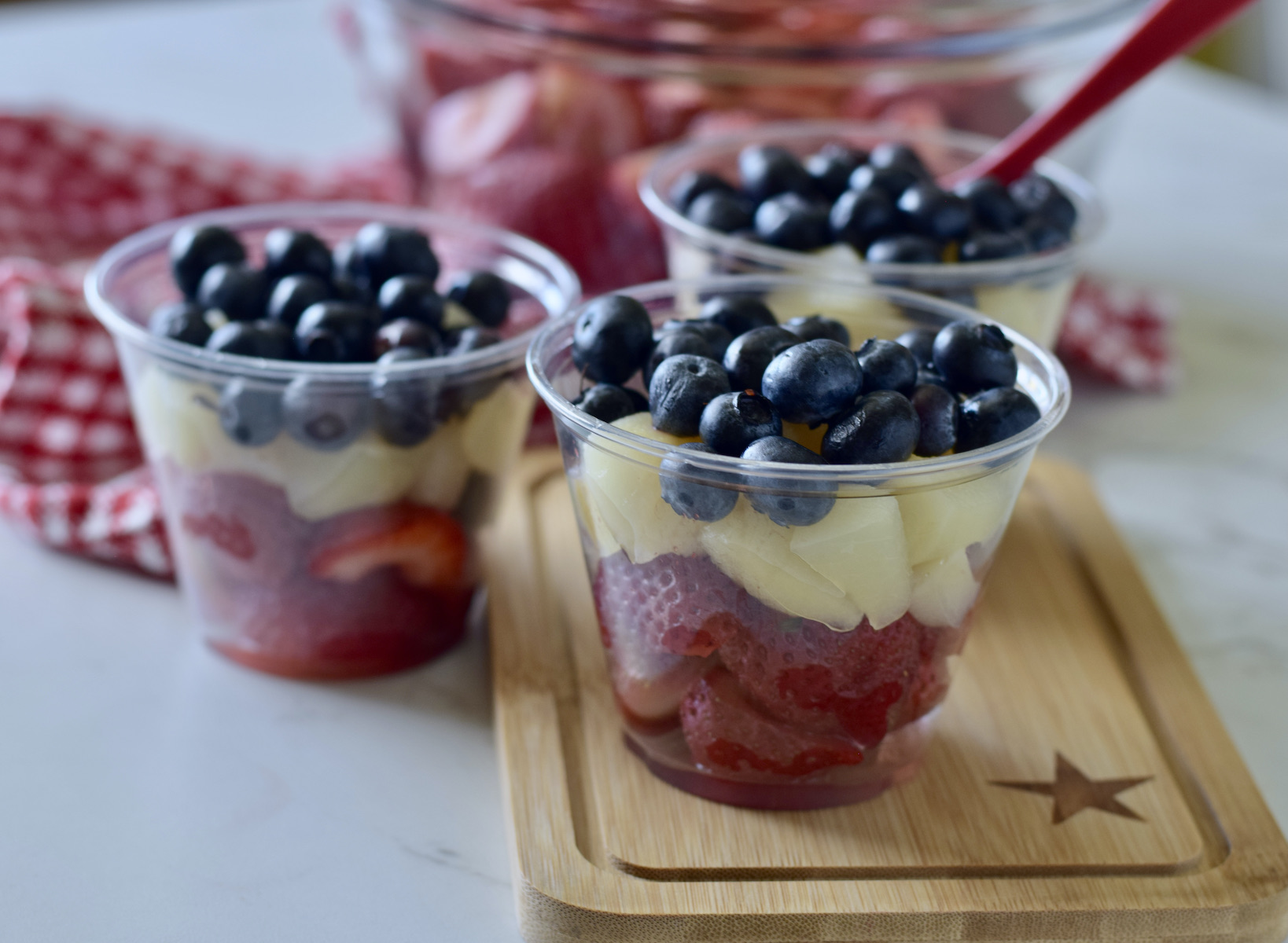 patriotic fruit cups, side light