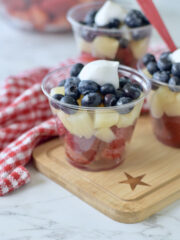 patriotic fruit cups with yogurt