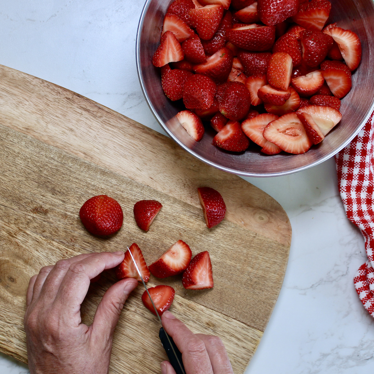 step 1. wash and cut up fruit