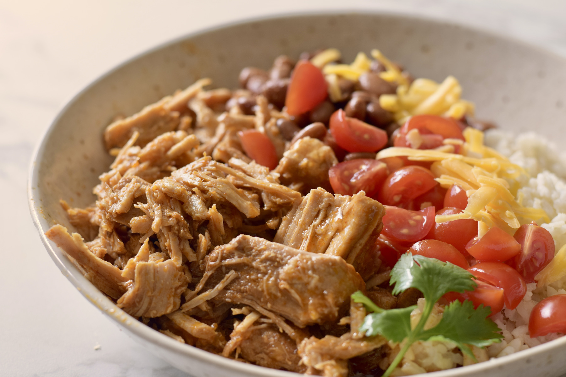 Cafe Rio pork, closeup