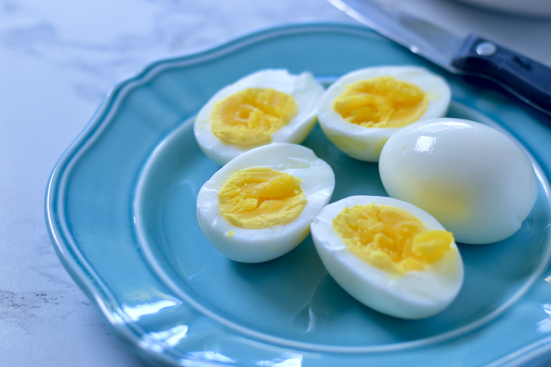instant pot eggs on plate