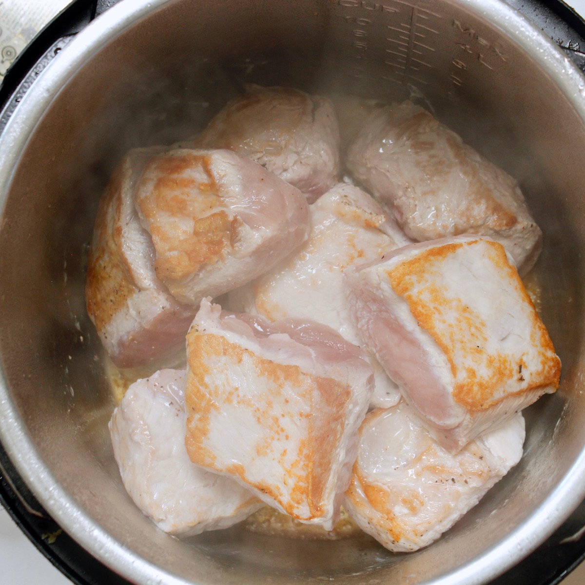 step 2. brown in Instant Pot