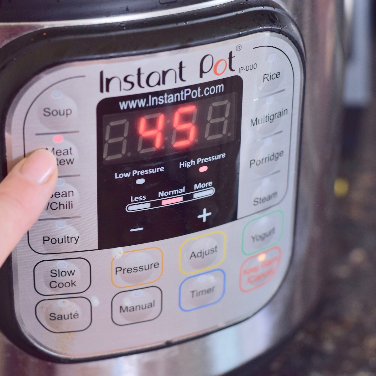 step 5. choose meat:stew setting