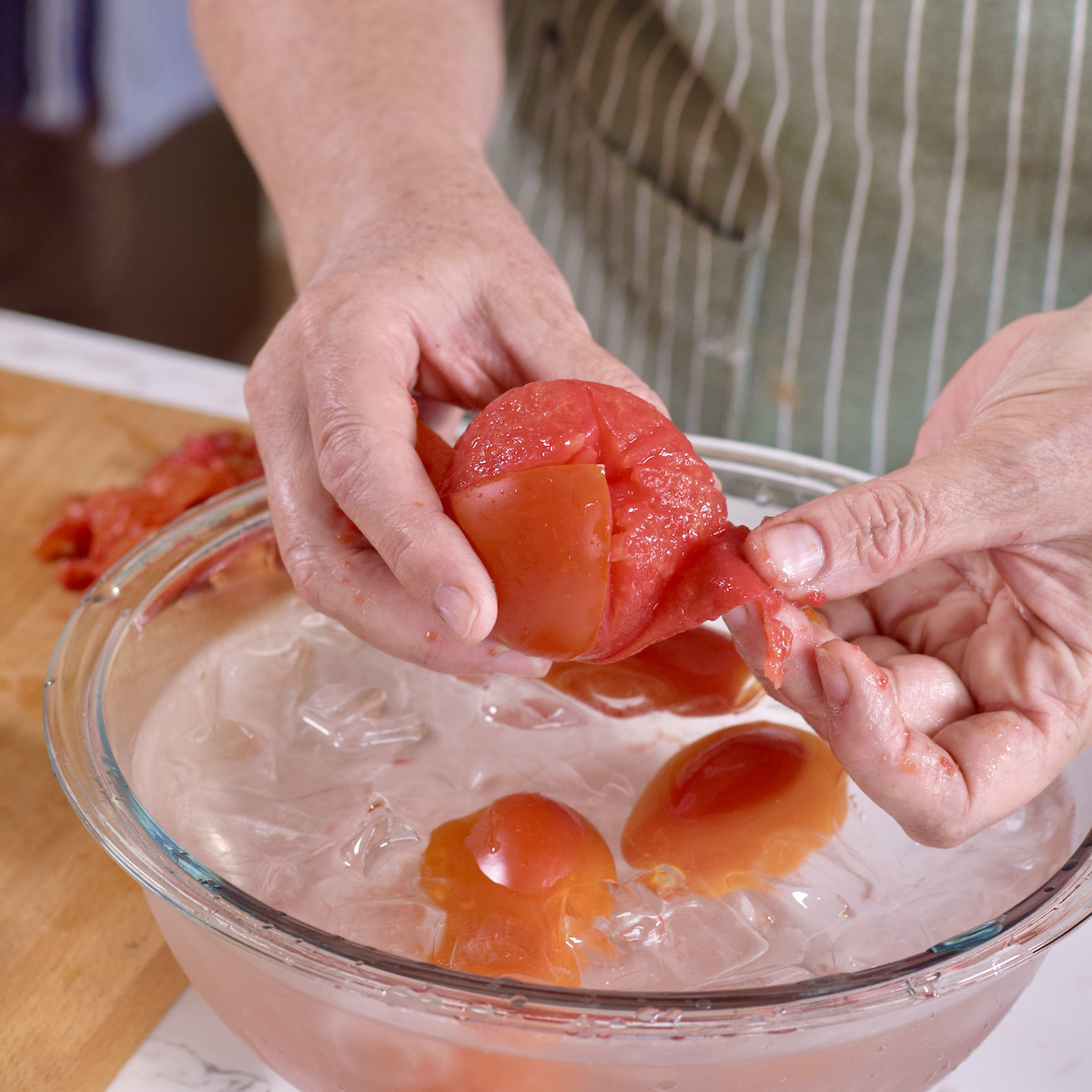 blanch step 4. slip skins