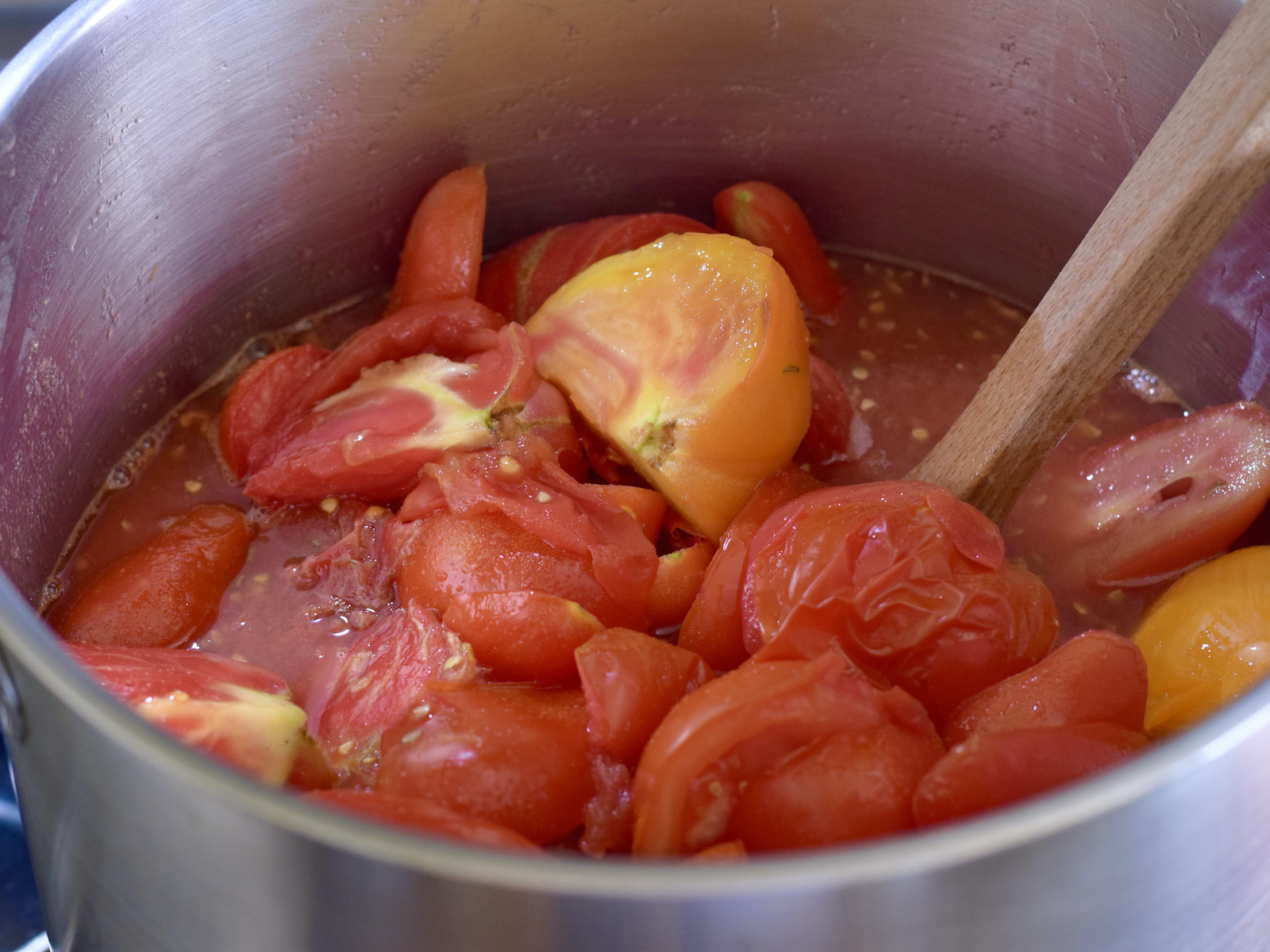 heat tomatoes until softened