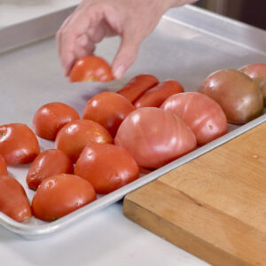 roast step 2. add to baking sheet