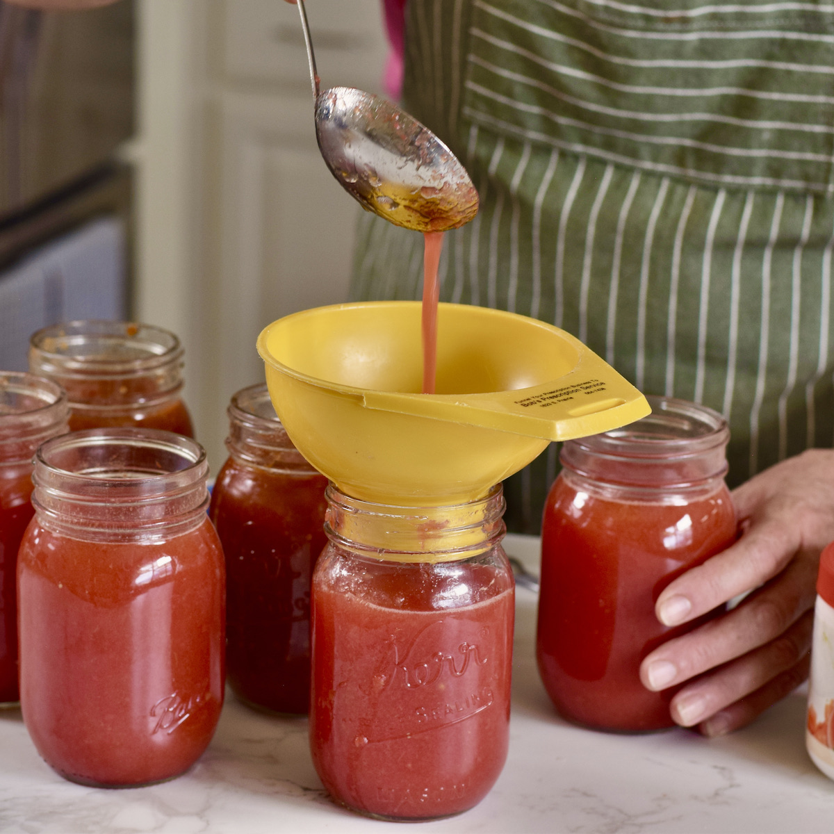 step 2. heat, add to jars