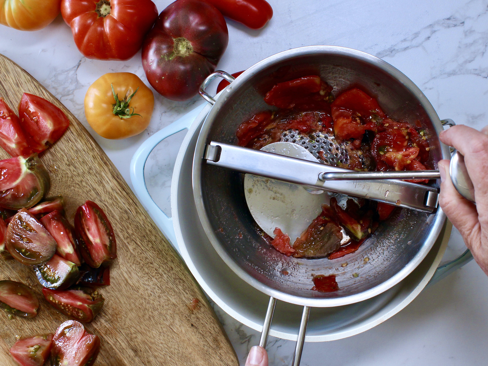 using a small food mill