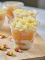 candy corn fruit cups, vertical
