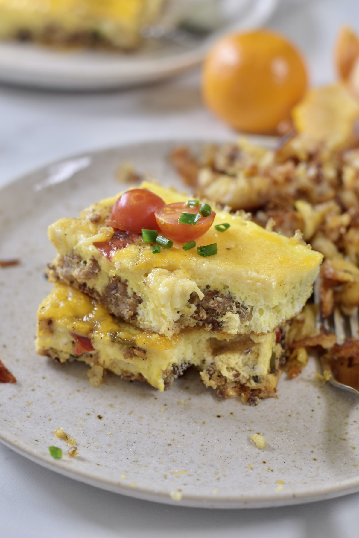 crockpot breakfast casserole, bite