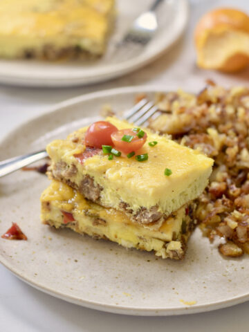 crockpot breakfast casserole, vertical