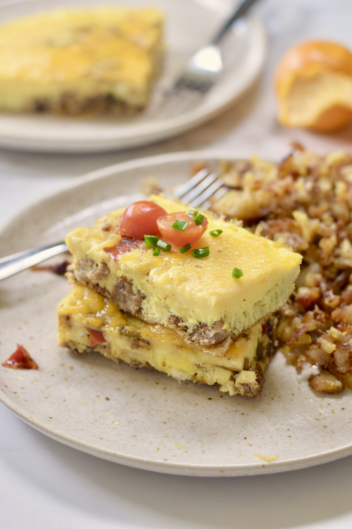 crockpot breakfast casserole, vertical