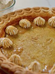 pumpkin pie whole, warm color