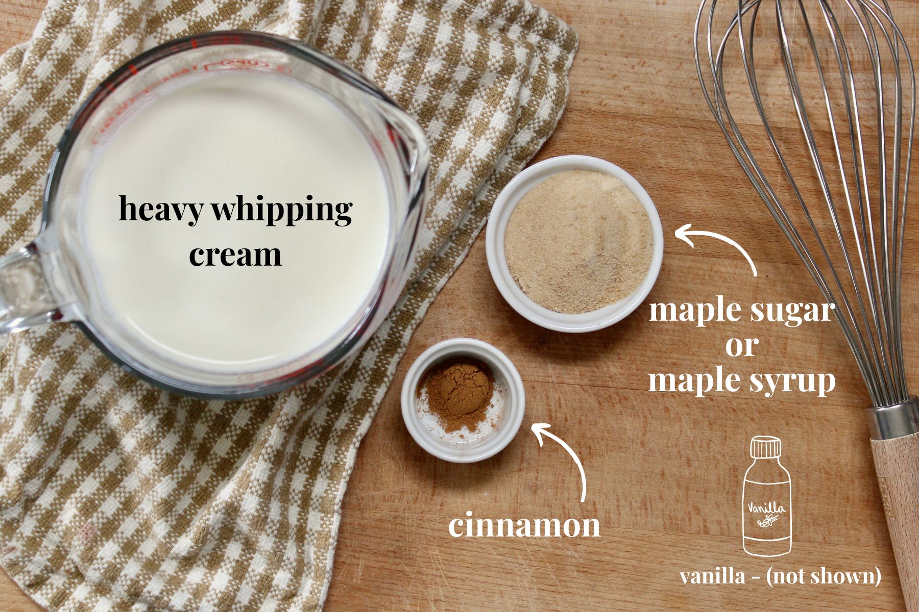 maple cinnamon whipped cream ingredients