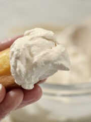 scoop of whipped cream