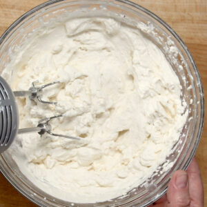 step 3. whip to stiff peaks