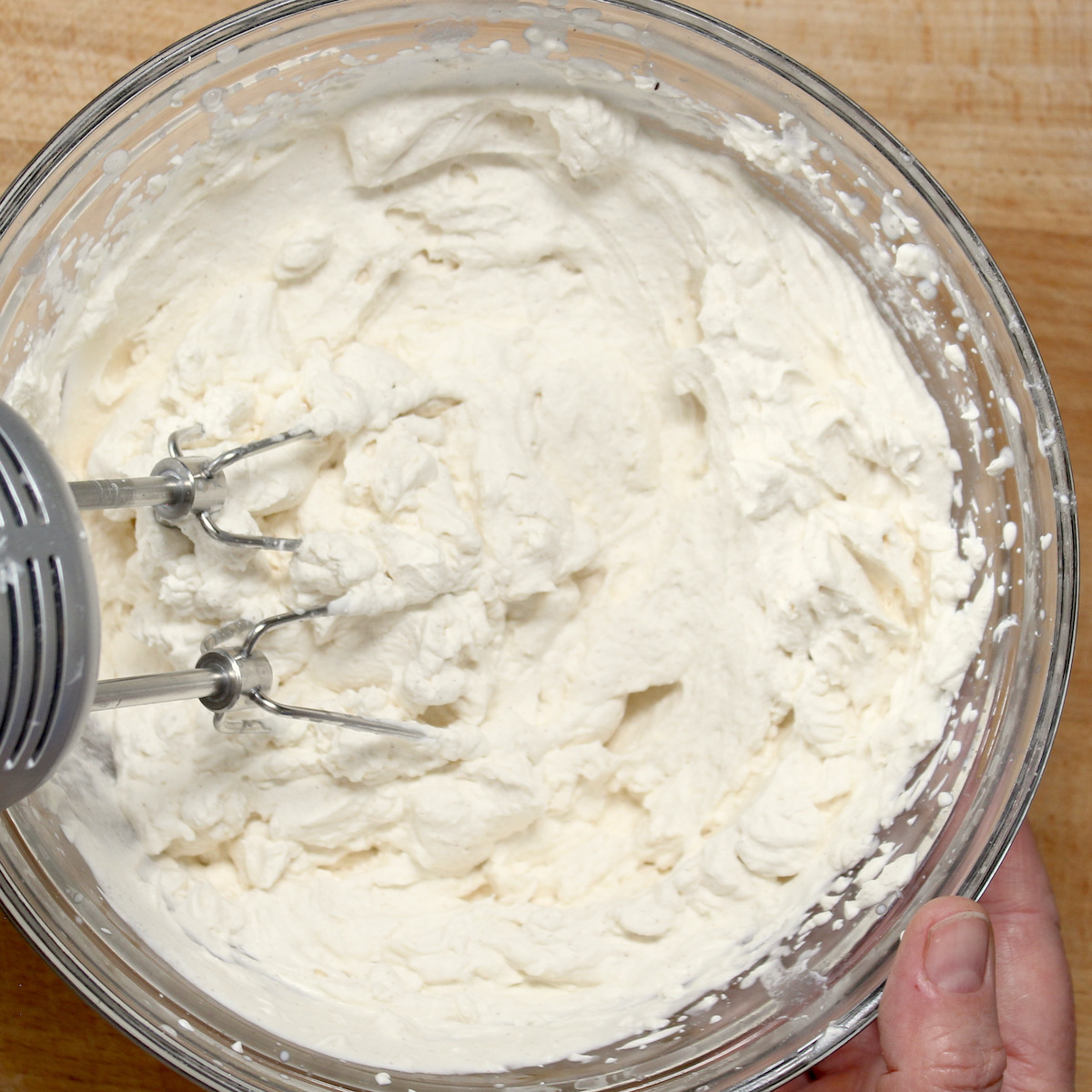 step 3. whip to stiff peaks