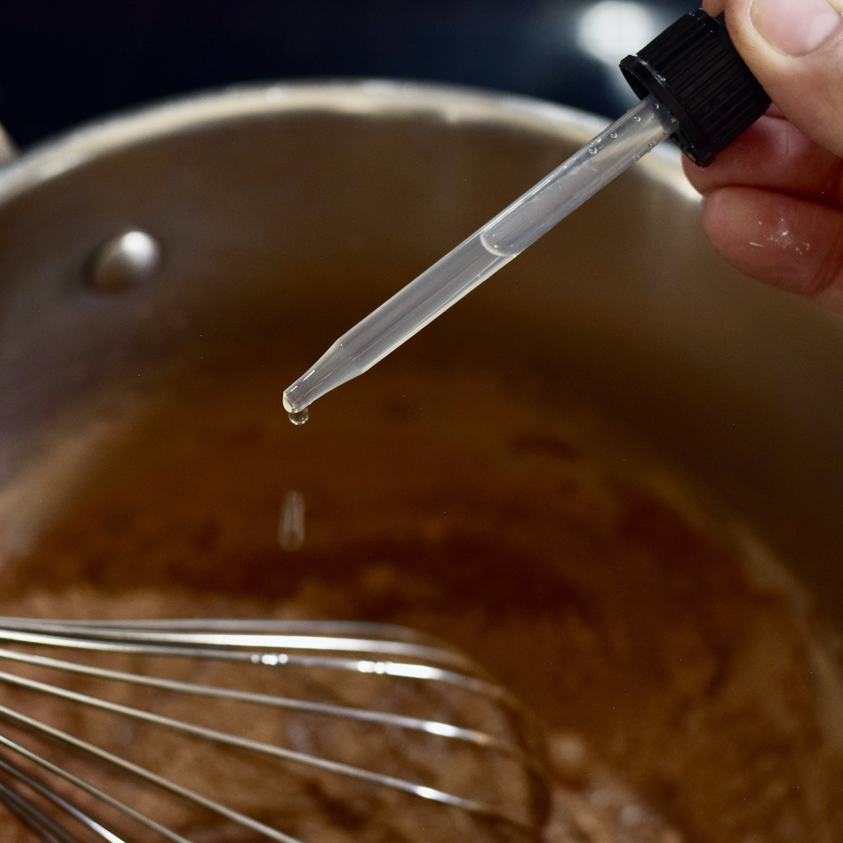 step 1. combine cacao powder, sweeteners