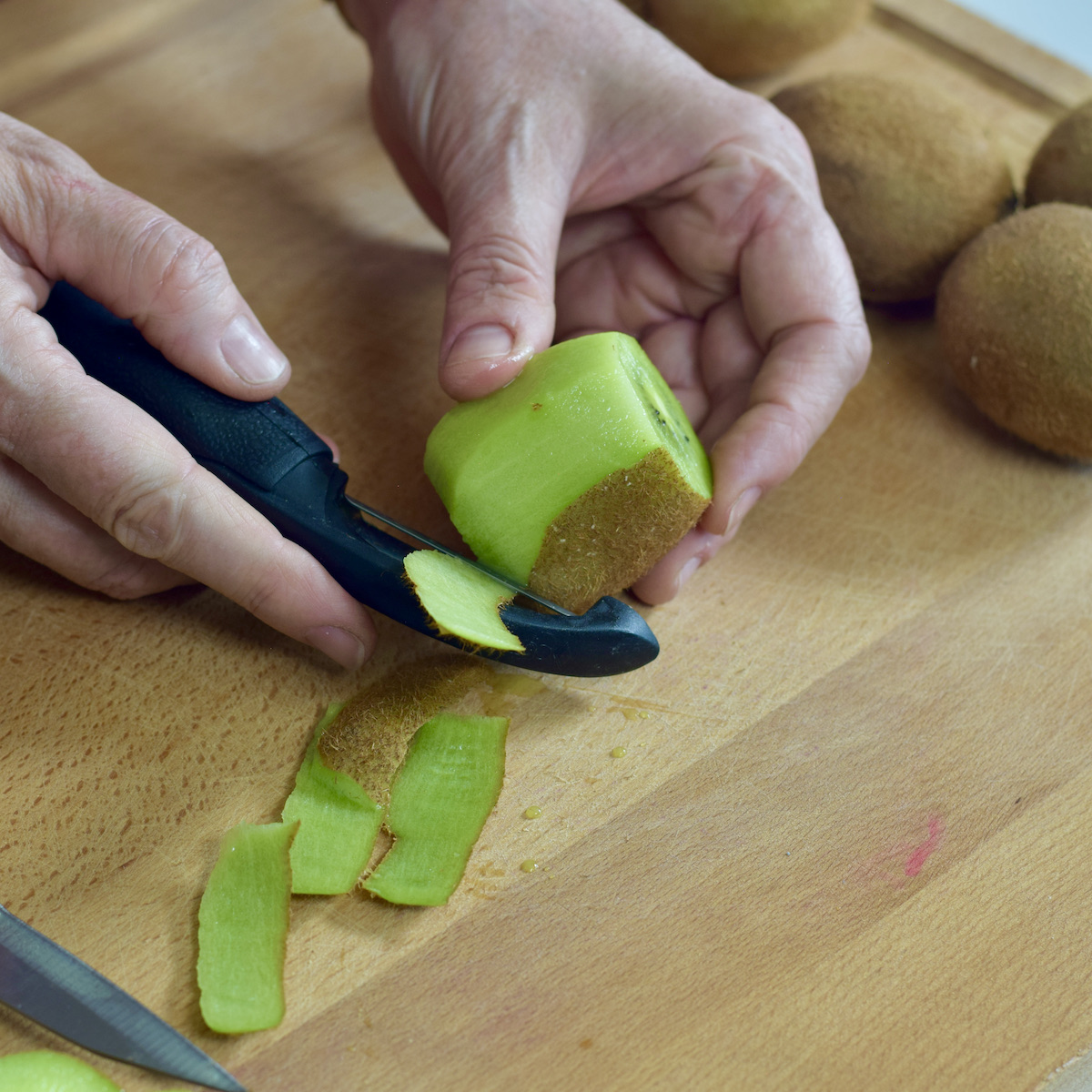 step 2. cut off ends and peel