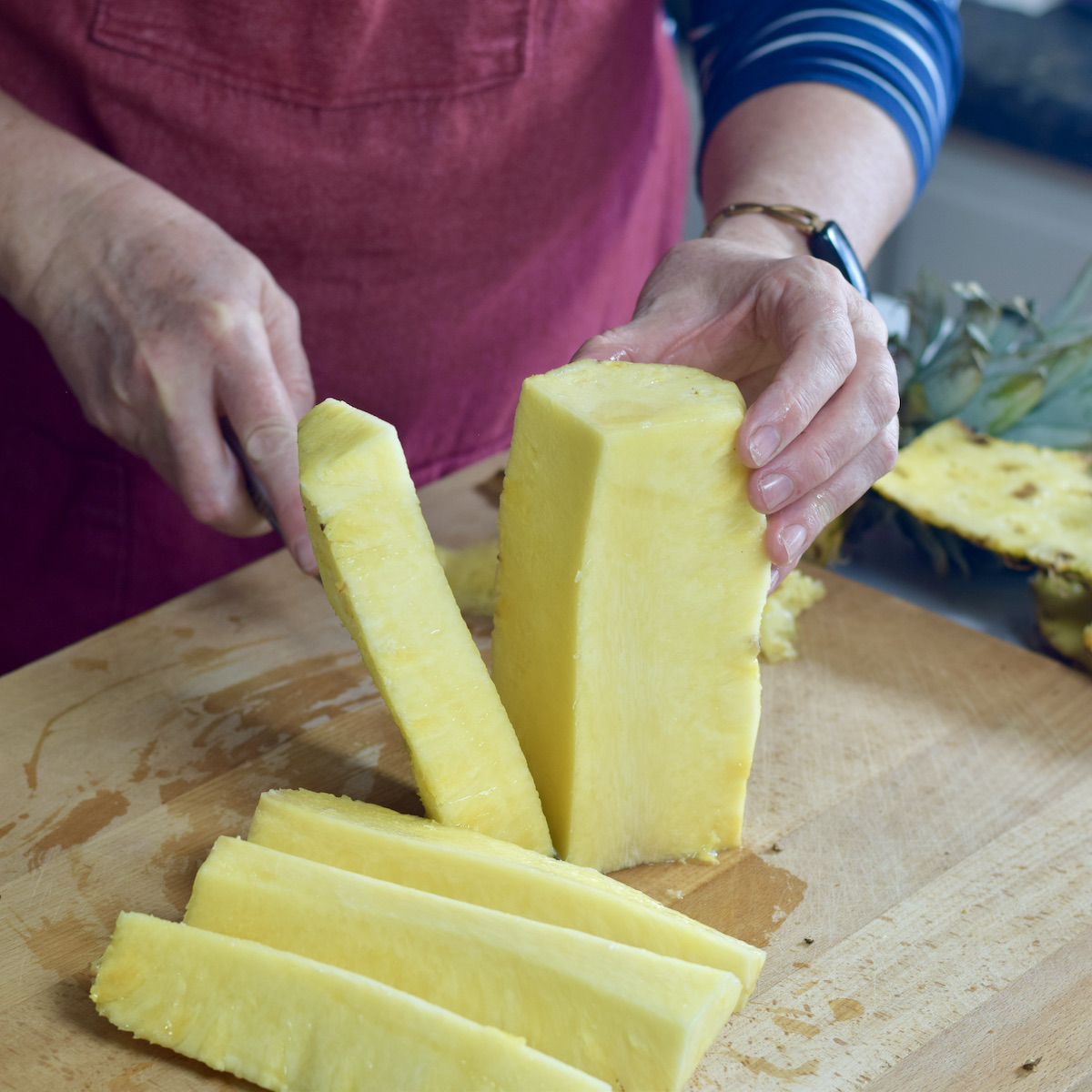 step 3. cut around core